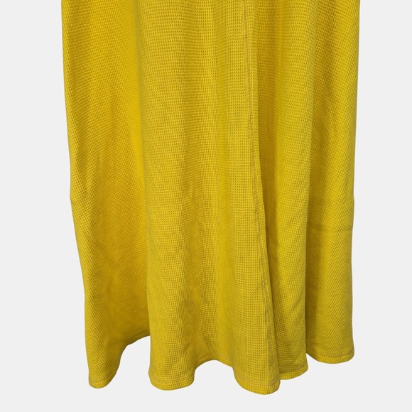 EVERLANE Womens Organic Cotton Small Dress Yellow  Waffle Tank Maxi Pullover - Picture 8 of 11
